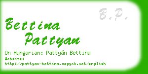 bettina pattyan business card